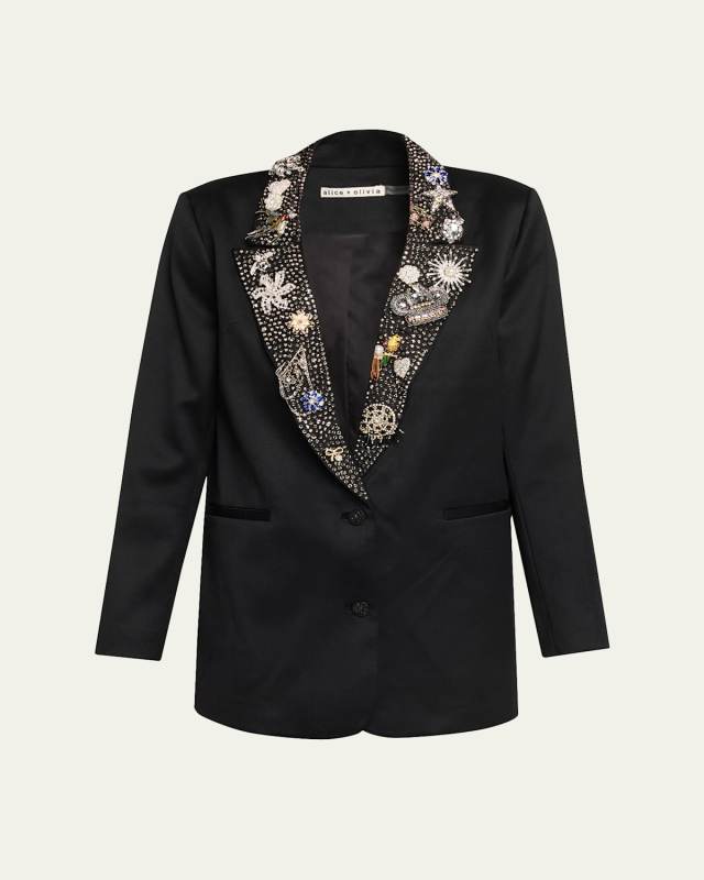 Elna Embellished Longline Blazer